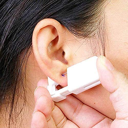 Self Ear Piercing Gun Kit 2 Pack Disposable Painless White Tool