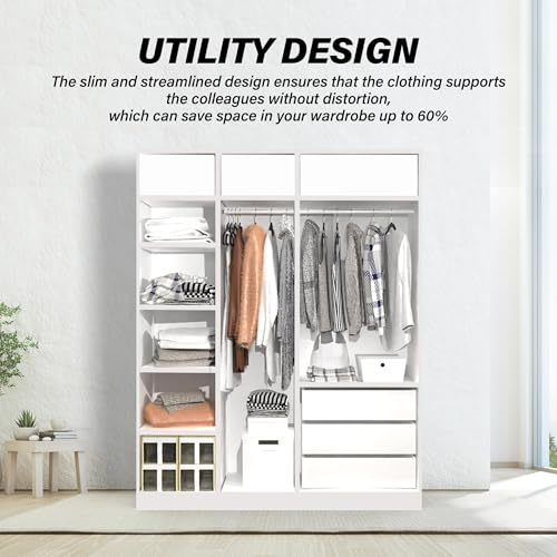 Simple Deluxe 50 Pack Velvet Hangers, Non-Slip Clothes Hangers with Shoulder Notches, 360¡Æ Swivel Hooks, Heavy Duty Coat Suit Hangers for Coats & Pants, Black