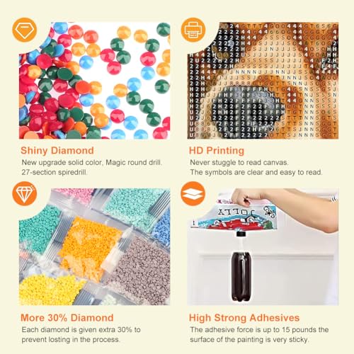 Anuver 5D Dog Diamond Painting Kit - 12x12 Inch Full Drill Art
