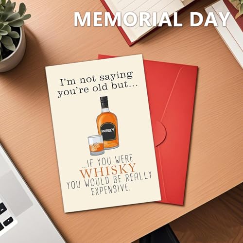 Funny Whiskey Birthday Card for Men - Perfect Gift for Him