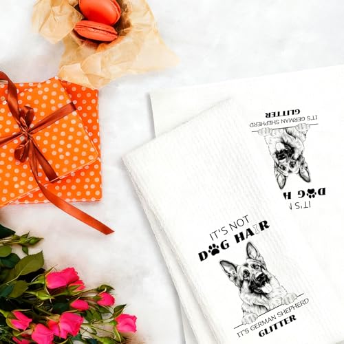 Decorative German Shepherd Hand Towels - Funny Dog Gifts, 16x24 Inch