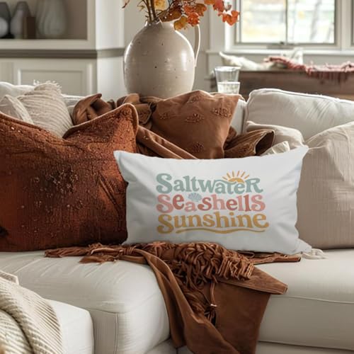 Saltwater Seashells Sunshine 12x20 Decorative Pillow Cover