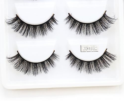 5 Pairs Wispy Faux Mink Lashes Fluffy Natural Look 3D Volume Fake Eyelashes