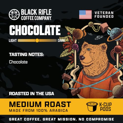 Black Rifle Coffee Medium Roast K-Cup Pods - Chocolate Flavor, 12 Count