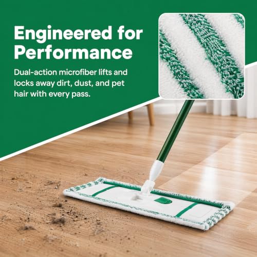 2 Pack Mop Head Replacement for Libman Wet & Dry Mop - White & Green