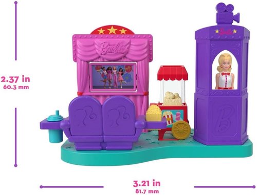 Barbie Mini Doll House Playset - Barbie Land with 1.5-Inch Doll, Furniture & Accessories