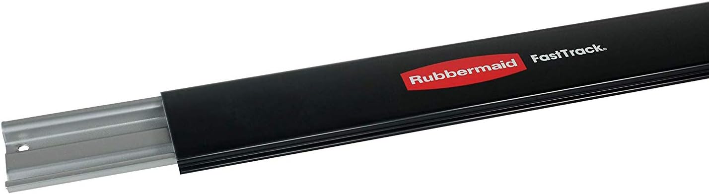 Rubbermaid Heavy-Duty Steel Horizontal Wall Mounted Storage Rail - 48 Inch | 4 Pack for Home/Garage