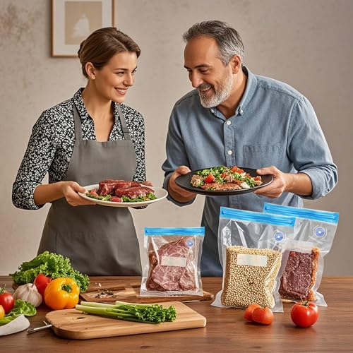 Fazlynyi Sous Vide Bags 27Pcs - BPA Free Reusable Vacuum Zipper Bags
