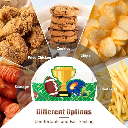 WERNNSAI 24 Pcs Football Snack Trays | Unique Designs for Parties