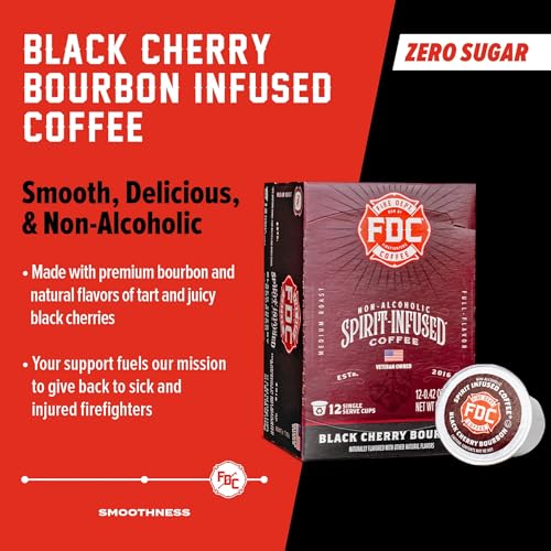 Black Cherry Bourbon Coffee K Cups - 12 Count Pack - Veteran Owned