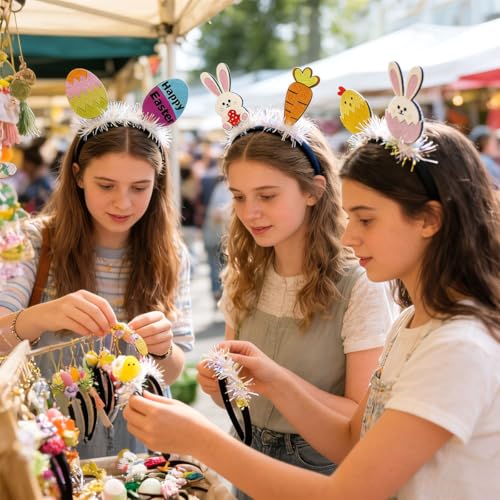 Glitter Easter Egg Headband for Women - Festive Holiday Hair Accessory