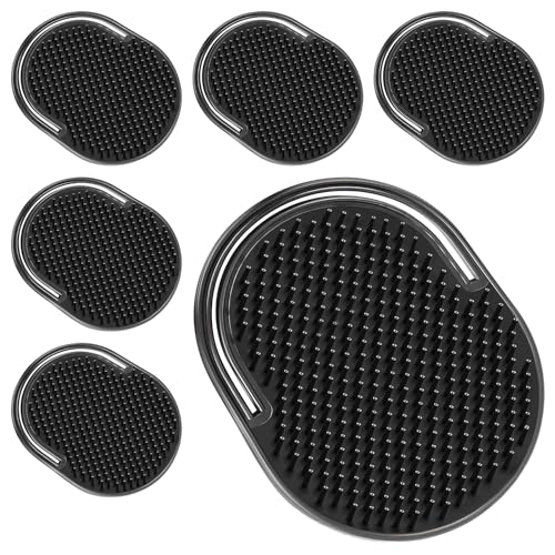 TEESSUE 6 Pcs Palm Combs for Men - Pocket Hair Brush & Shower Scalp Massager