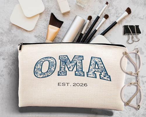 Chinoiserie Oma Makeup Bag Travel Toiletry Pouch for Grandma