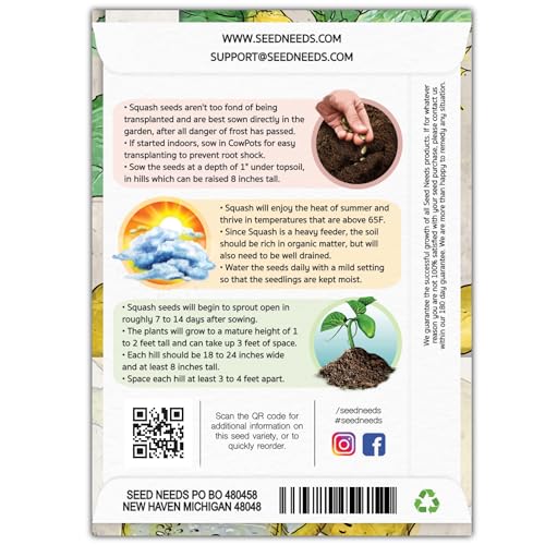 Straightneck Squash Seeds - 30 Heirloom Seeds for Summer Garden