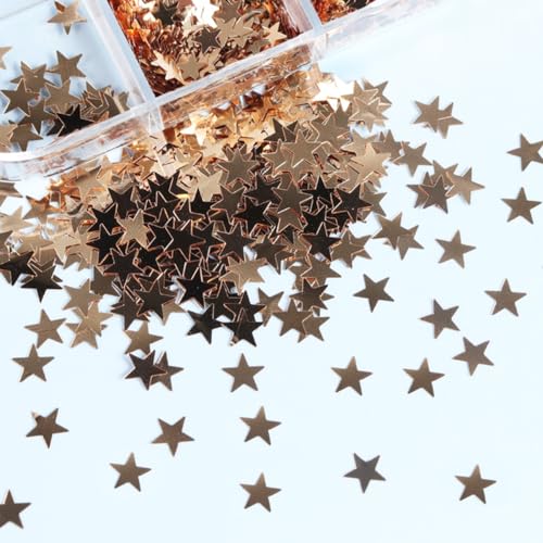 4th of July Nail Art Glitter Sequins 12-Grid Star Decals
