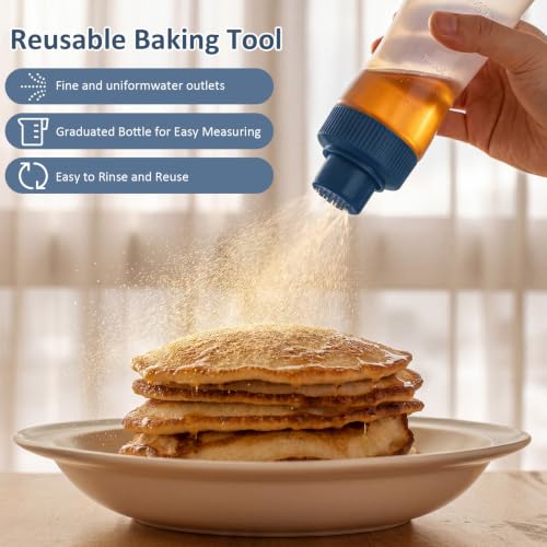 Havawish 2-Pack Cake Moistening Bottles - 12oz Graduated Syringe Dispenser with Sealing Lid