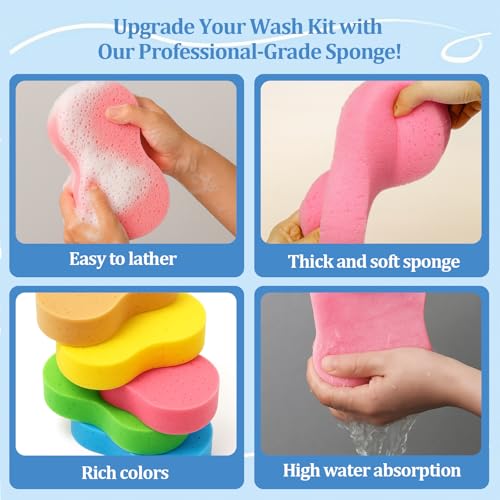 5 Pack Large Non-Scratch Foam Car Wash Sponges for Vehicles