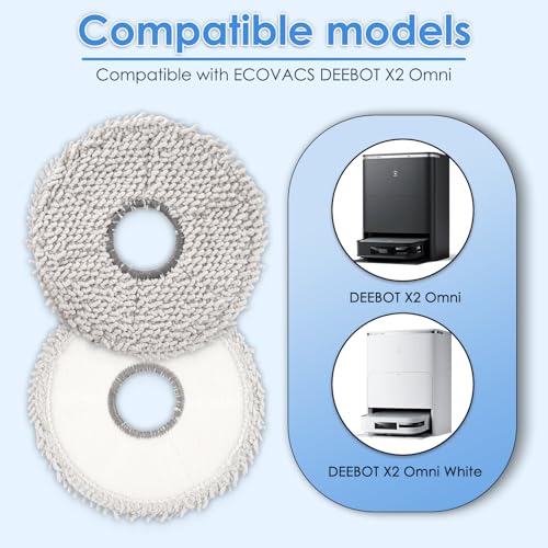 COWINORY 6-Pack T30S Mop Pads for Ecovacs Deebot T30 Pro, X2, X1, T10