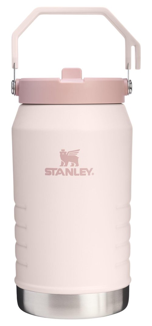 Stanley IceFlow 2.0 Flip Straw Jug with Handle 64 oz | Twist On Lid and Flip Up Straw | Leakproof for Travel and Sports | Insulated Stainless Steel |BPA-Free | Rose Quartz
