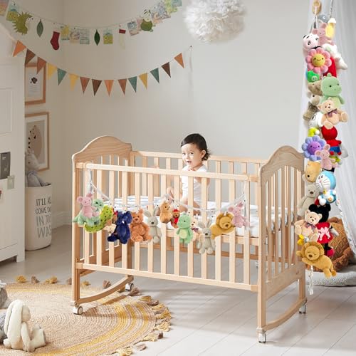 80" Boho Stuffed Animal Storage Chain - Cotton Rope Toy Organizer (2 Pack)
