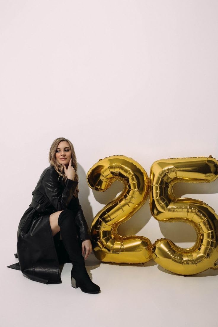 Skiennix 40-Inch Gold Number 14 Balloon - Large Foil Decoration for Birthday & Engagement Celebrations