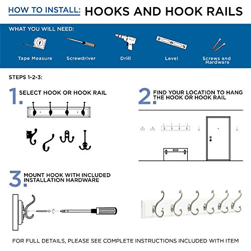 Brainerd Double Robe Hook with Ball End - White, 35 lbs Capacity