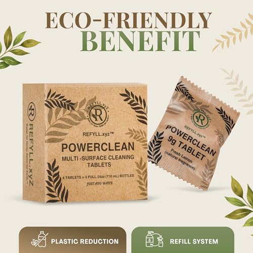REFYLL Eco-Friendly Multi-Surface Cleaning Tablets - Lemon Scent (4 Pack)