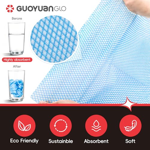Heavy Duty Disposable Dish Cloths - 50 Pack, 15.75" x 13.78"
