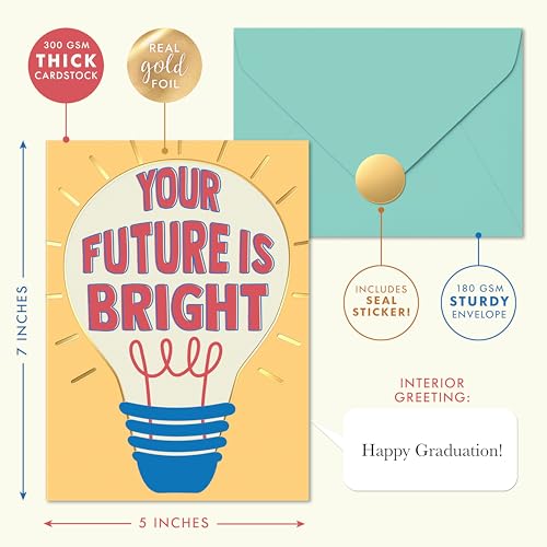 Sweetzer & Orange Gold Foil Graduation Card – 5"x7" Premium Keepsake