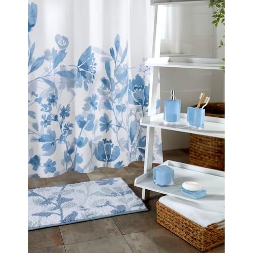 IZOD - Towels, 3pc Floral Towel Set, Soft & Absorbent Cotton (Mystic Collection, White)