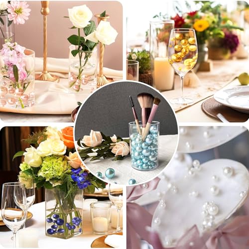50PCS Pink Floating Beads for Centerpieces & Vase Filler