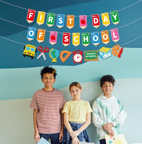 First Day of School Banner Set - Welcome Back Classroom Decorations