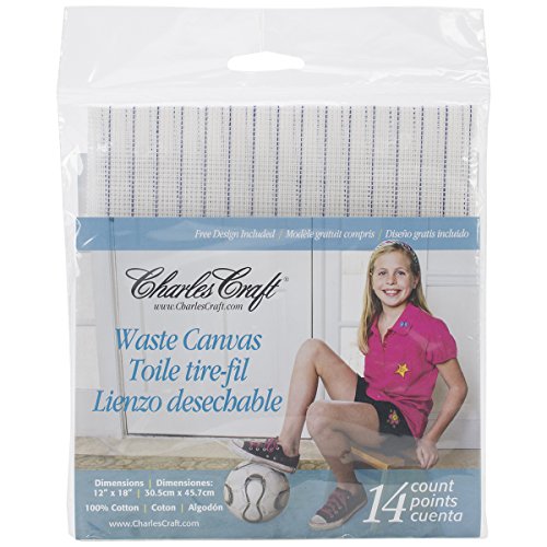 DMC 14 Count Waste Canvas 12" x 18" - Natural Cotton for Cross-Stitch