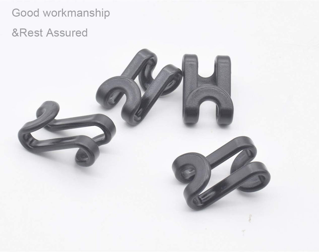 Skiennix Clothes Hanger Connector Hooks - 60 Pcs for Velvet & Wooden Hangers | Heavy-Duty, Space-Saving (Black)