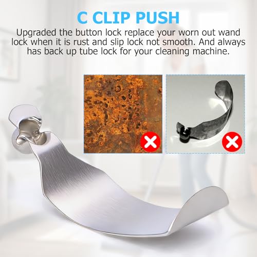 Rainbow E2 Vacuum Cleaner Wand Button Locks - 4 Pack Replacement C-Clips