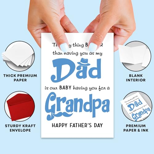 Funny Grandpa Father's Day Card - Better Than Dad Quote