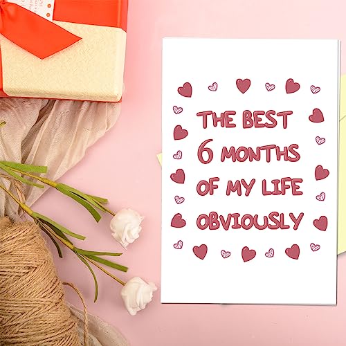 Half Year Anniversary Card for Girlfriend or Boyfriend - 6 Month Gift