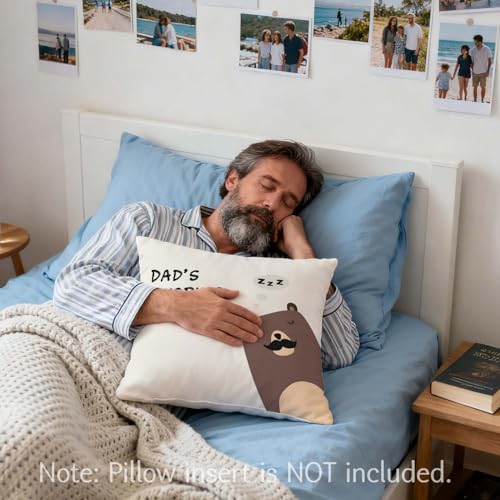 Dad's Snoring Corner Flannel Pillowcase - Family-2 18x18 Inch Throw Cover