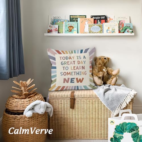 Inspirational Boho Pillow Cover 18x18 for Classroom & Bedroom