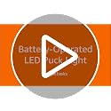 Amazon Basics LED Puck Light, Battery Operated Under Cabinet Lighting, 2-Pack
