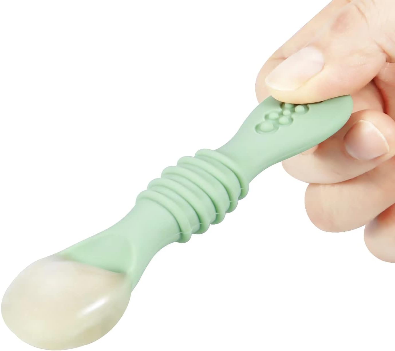 PandaEar Baby Led Weaning Spoons - 7 Pack Silicone Self-Feeding Utensils for Infants & Toddlers