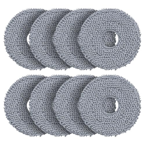 LOVECO 8-Pack Mop Pads for Roborock Qrevo Robot Vacuum | Washable Microfiber