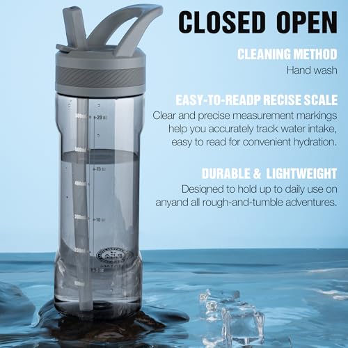 OLDLEY 20oz Kids Water Bottle - BPA-Free, Leakproof with Straw