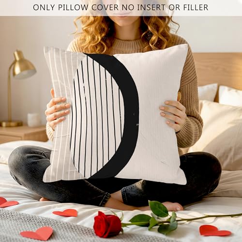 Boho Abstract Throw Pillow Covers 18x18 - Set of 2 for Couch & Bed