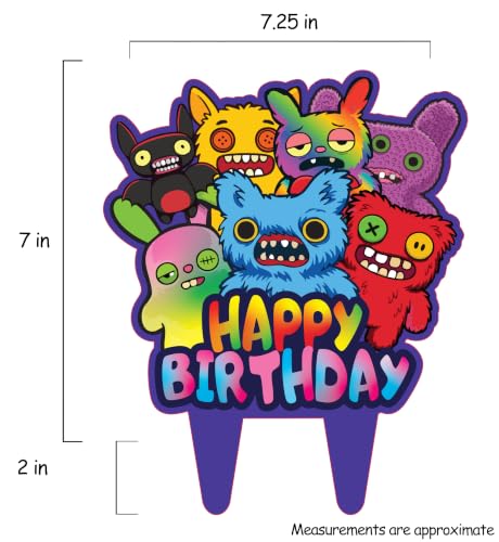 Fugly Monsters Birthday Cake Topper - Earth-Friendly Party Decoration