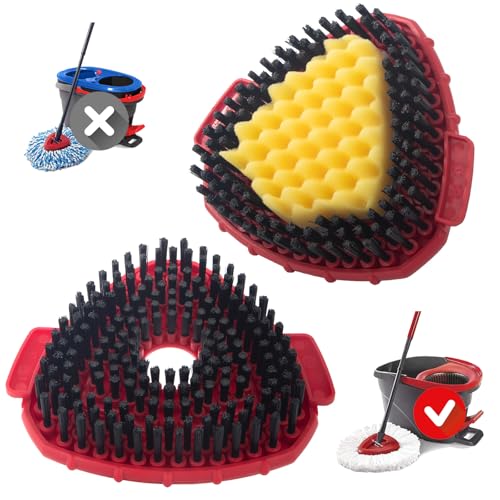 Replacement Scrub Brush Mop Heads for O-Cedar EasyWring - 2-Pack