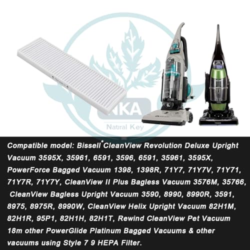 2-Pack Post Motor HEPA Filter for Bissell Style 7, 9, 16 Vacuums