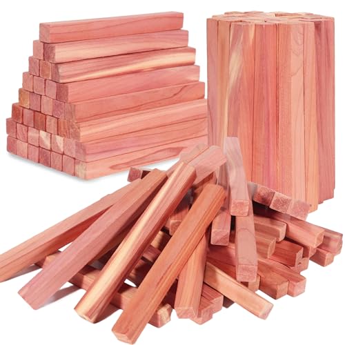 UNIVIVO 50 Pack Aromatic Red Cedar Wood Sticks for Closet & Drawer Freshening