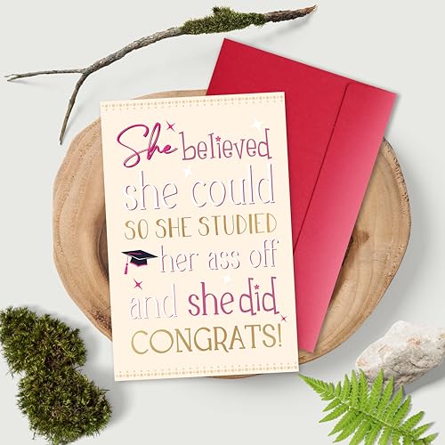 Funny Graduation Card for Daughter, Granddaughter, Sister