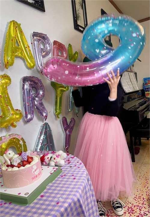 Starry Sky 40-Inch Number 2 Balloon - Sparkling 2nd Birthday Decoration for Toddlers & Kids
